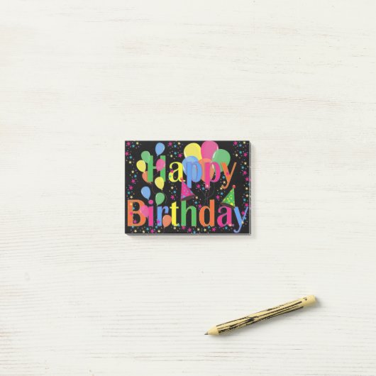 Gelukkige verjaardag 🎂 post-it® notes (Op bureau)