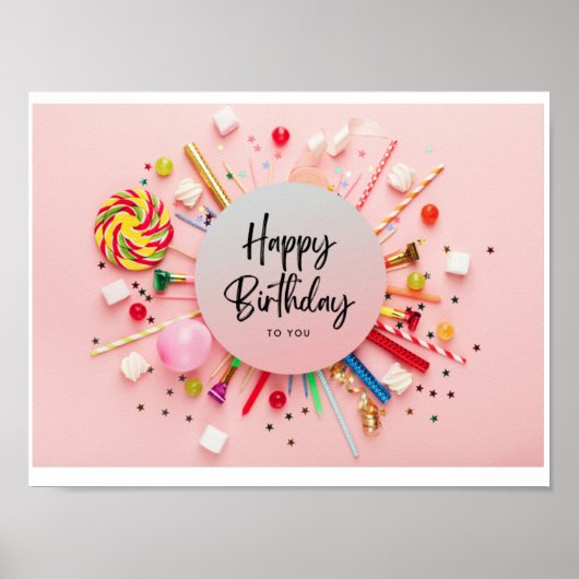 gelukkige verjaardag poster (Voorkant)