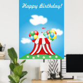 Gelukkige verjaardag poster (Thuiskantoor)