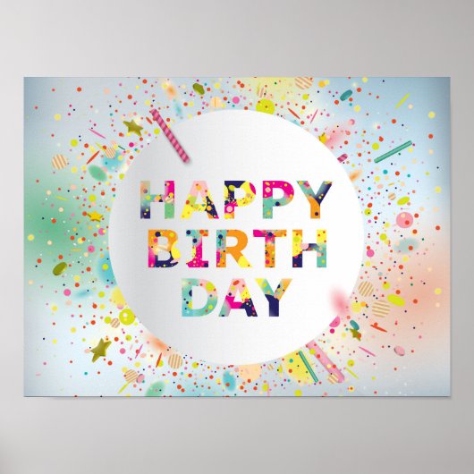 Gelukkige verjaardag poster (Voorkant)