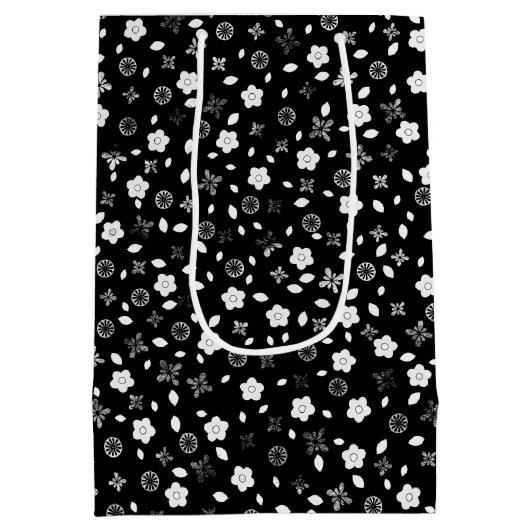 Gelukkige Verjaardag Posy Print met Rits Medium Cadeauzakje (Achterkant)