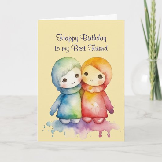 Gelukkige verjaardag Prachtige beste vriend Kaart (Voorkant)