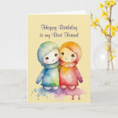 Gelukkige verjaardag Prachtige beste vriend Kaart (Gele Bloem)