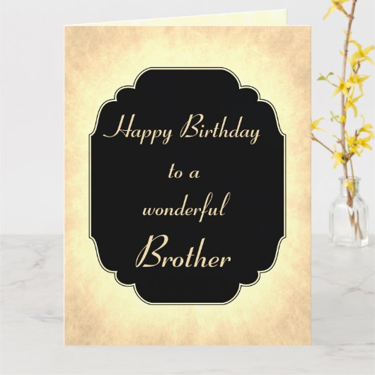 Gelukkige Verjaardag prachtige Broeder Groet Kaart (Gele Bloem)