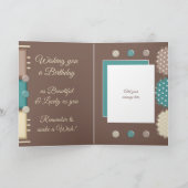 Gelukkige Verjaardag prachtige dochter bruin Kaart (Binnen)