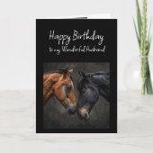Gelukkige Verjaardag Prachtige Man Paarden Kaart (Voorkant)