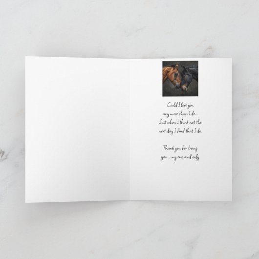 Gelukkige Verjaardag Prachtige Man Paarden Kaart (Binnen)