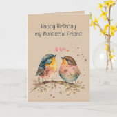Gelukkige Verjaardag Prachtige Vriend Dank God voo Kaart (Gele Bloem)