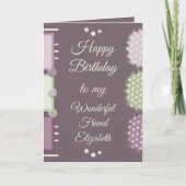 Gelukkige Verjaardag prachtige vriend pruim Kaart (Voorkant)