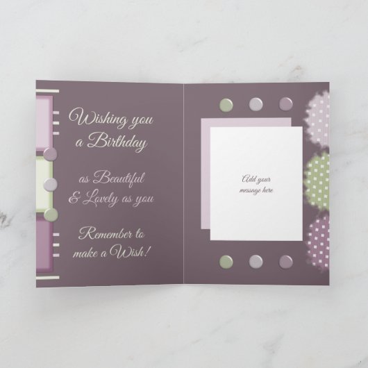 Gelukkige Verjaardag prachtige vriend pruim Kaart (Binnen)