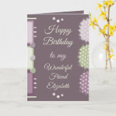 Gelukkige Verjaardag prachtige vriend pruim Kaart (Gele Bloem)