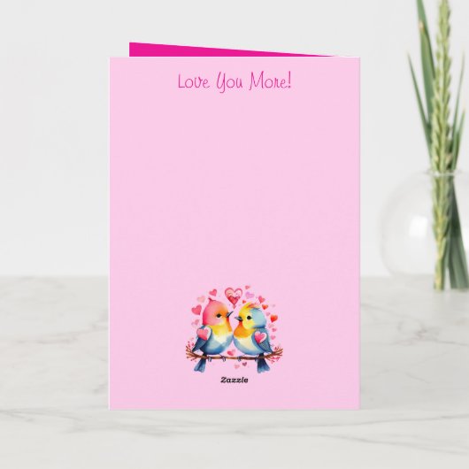 Gelukkige verjaardag prachtige vriendin vogels roz kaart (Achterkant)