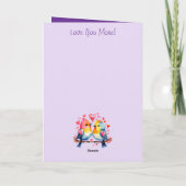 Gelukkige verjaardag prachtige vriendinnen paarse  kaart (Achterkant)