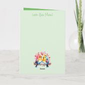 Gelukkige verjaardag prachtige vriendje vogels gro kaart (Achterkant)