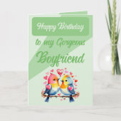 Gelukkige verjaardag prachtige vriendje vogels gro kaart (Voorkant)