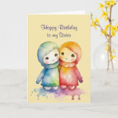 Gelukkige Verjaardag Prachtige Zuster Kaart (Gele Bloem)