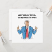 Gelukkige verjaardag priester kaart (Voorkant / Achterkant in situ)