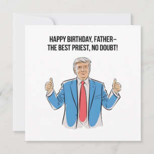 Gelukkige verjaardag priester kaart