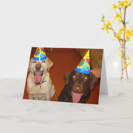 Gelukkige verjaardag Prima en Jake Kaart (Gele Bloem)