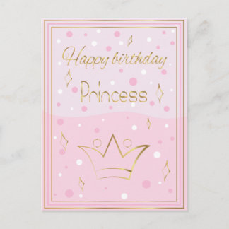 Gelukkige verjaardag prinses briefkaart
