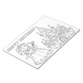 Gelukkige Verjaardag Prinses Kleuren Notitieblok (Schuin)