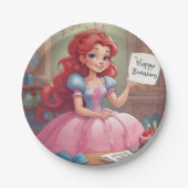 Gelukkige Verjaardag Prinses Paper Borden Papieren Bordje (Voorkant)