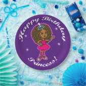 Gelukkige verjaardag prinses! papieren bordje (Feest)