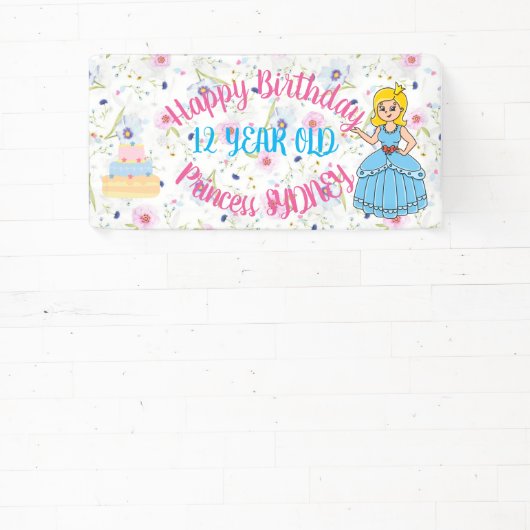 Gelukkige Verjaardag Prinses Party Banner (Insitu)