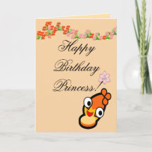 Gelukkige Verjaardag Prinses Schattige Gezicht Kaa