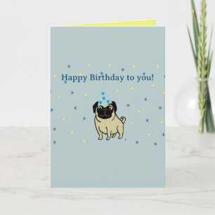 Gelukkige verjaardag Pug Kaart