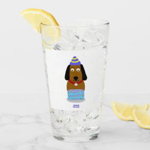 Gelukkige Verjaardag Pup Glas Tumbler