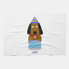 Gelukkige Verjaardag Pup Keukenhanddoek