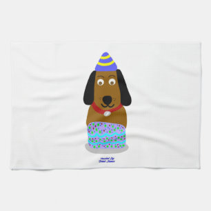 Gelukkige Verjaardag Pup Keukenhanddoek