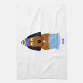 Gelukkige Verjaardag Pup Keukenhanddoek (Verticaal)