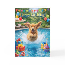 Gelukkige verjaardag Puppy Plunge Zwembad Feest 