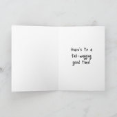 Gelukkige Verjaardag Puppy Woof Vieren Bont Echt Kaart (Binnen)