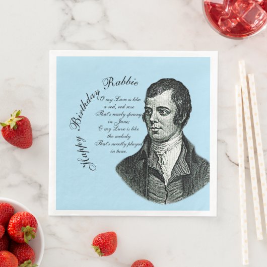 Gelukkige Verjaardag Rabbie - Robert Burns Servet (Insitu)