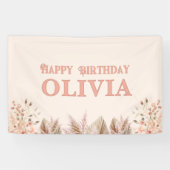 Gelukkige Verjaardag Rainbow Girl Spandoek (Horizontaal)