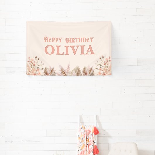 Gelukkige Verjaardag Rainbow Girl Spandoek (Insitu)