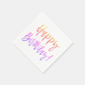 Gelukkige Verjaardag Rainbow Ombre Servetten (Hoek)