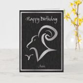 Gelukkige Verjaardag Ram Elegante Horoscoop Kaart (Gele Bloem)