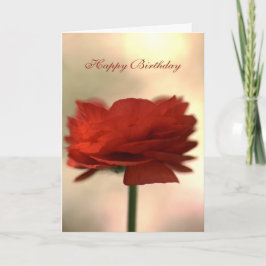 Gelukkige Verjaardag - Ranunculus Flower Kaart
