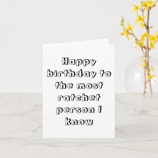 Gelukkige Verjaardag ratelkaart Kaart (Gele Bloem)