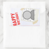 gelukkige verjaardag rechthoekige sticker (Tas)