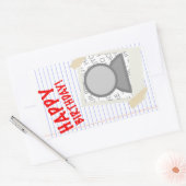 gelukkige verjaardag rechthoekige sticker (Envelop)