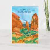 Gelukkige Verjaardag Red Rock Moab Mountains Kaart (Voorkant)