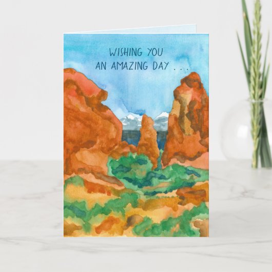 Gelukkige Verjaardag Red Rock Moab Mountains Kaart (Voorkant)