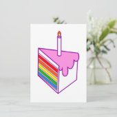 gelukkige verjaardag regenboogtaart kaart (Staand voorkant)