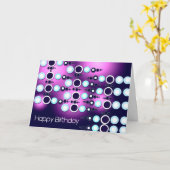 Gelukkige Verjaardag Retro de jaren '80 Kaart (Gele Bloem)