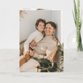 Gelukkige Verjaardag Retro Script 3 Foto Kaart (Achterkant)